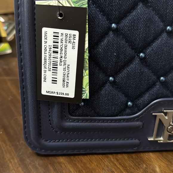 Badgley Mischka CrossbodyBlue Denim look New with tags - Picture 2 of 2